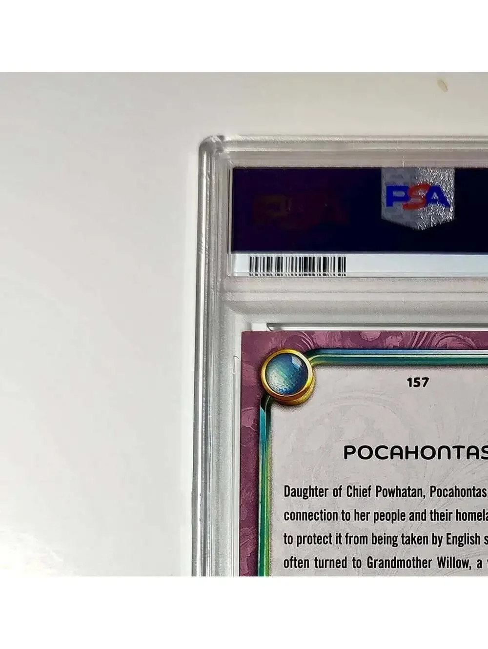 Pocahontas 2025 Topps Disney Cartoon Princess #157 Card Pocahontas PSA 9